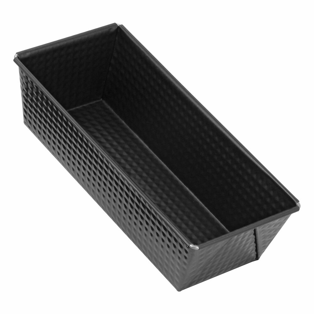 Zenker Black Metallic Königskuchenform, Königskuchen Form, Kastenform, Backform, Kuchenform, Stahlblech mit Antihaftbeschichtung / Antihaft Classic, Schwarz, L 25 cm, 6513
