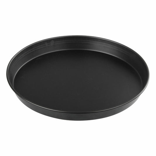 Zenker Black Metallic Backblech Rund, Back Blech, Pizzablech, Pizzabackblech, Backform, Kuchenform, Antihaft Classic, Schwarz, Ø 30 cm, 6533