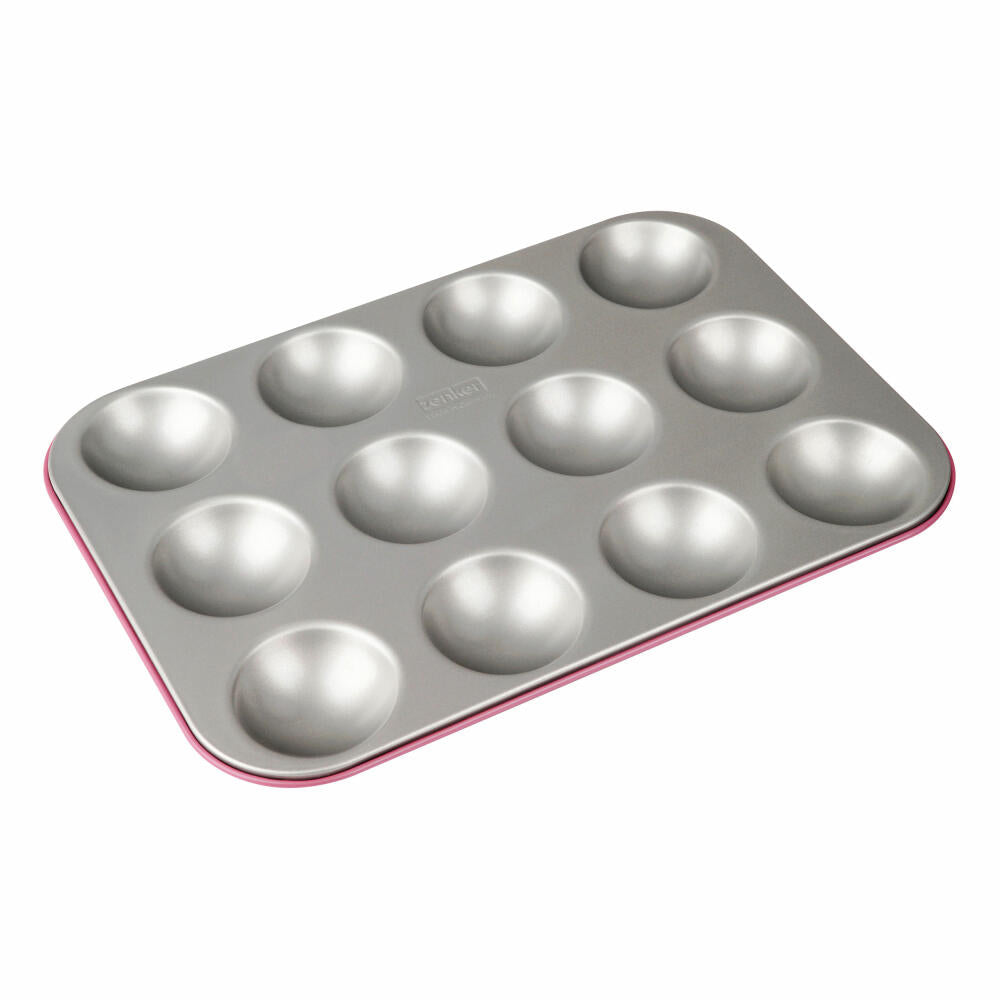 Zenker Creative Studio Miniamerikaner und Florentiner Backblech, Amerikaner Backform, für 12 Mini-Amerikaner / Florentiner, Ilag Special, Frozen Rose / Silber-Grau, L 38.5 cm, 7482