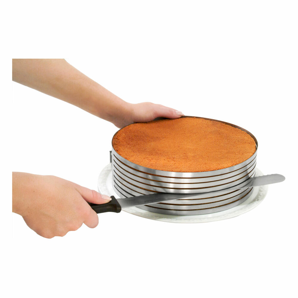 Zenker Patisserie cake base cutting aid, cake ring, cake cutter, stainless steel, suitable for Ø 26 / 28 cm, 7701