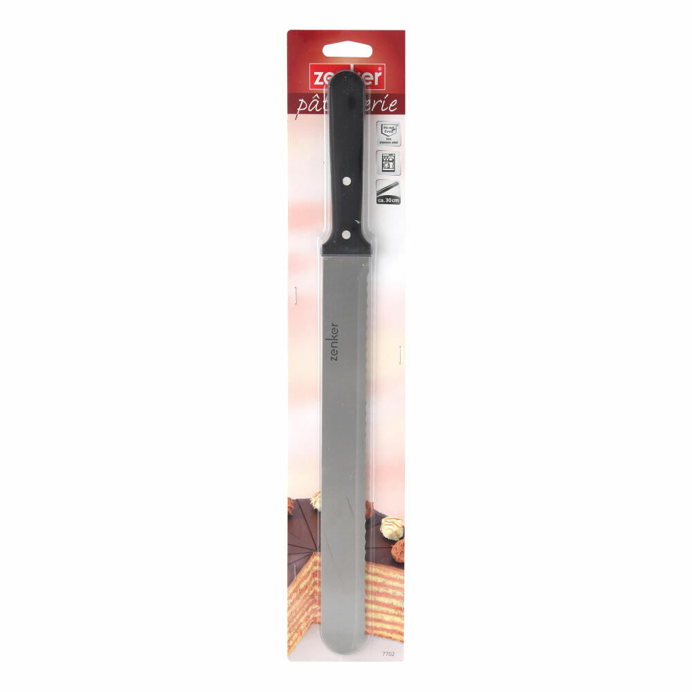 Zenker Konditor- und Glasurmesser, Glasur Messer, Konditormesser, Tortenmesser, Streichpalette, Edelstahl, 29.5 cm, 7702
