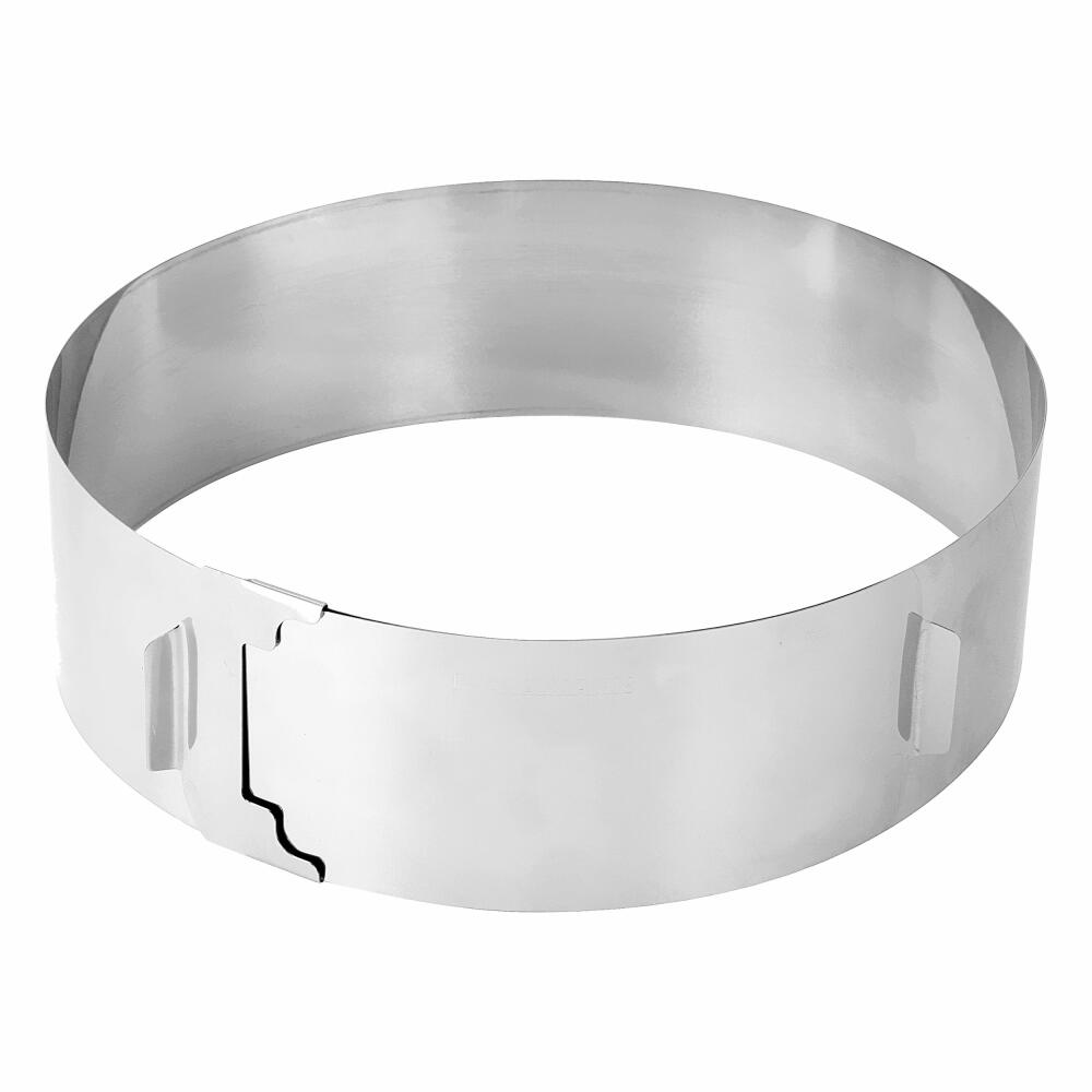 Zenker Patisserie cake ring with 2 handles, cake ring, cake ring, cake frame, baking frame, stainless steel, Ø 15-30 cm, 7708