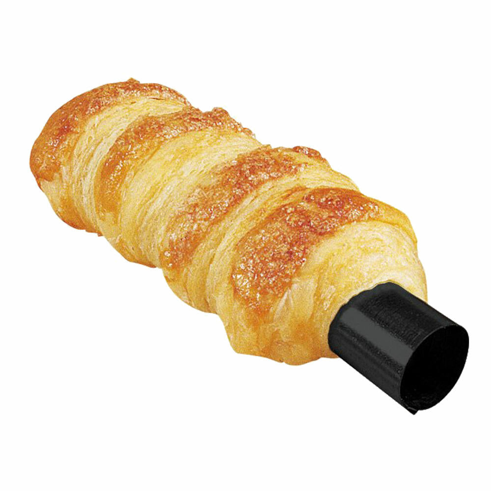 Zenker Schaumrollen-Formen Klein, 6er Set, Schaum Rollen, Sahnerollen, Backröhrchen, Stahlblech, Schwarz, L 6 cm, 7725