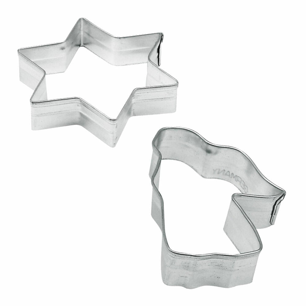 Zenker Ausstecher-Set, 10-tlg., Ausstechform, Ausstech Form, Plätzchen Ausstecher, Weißblech Verzinnt, 7731