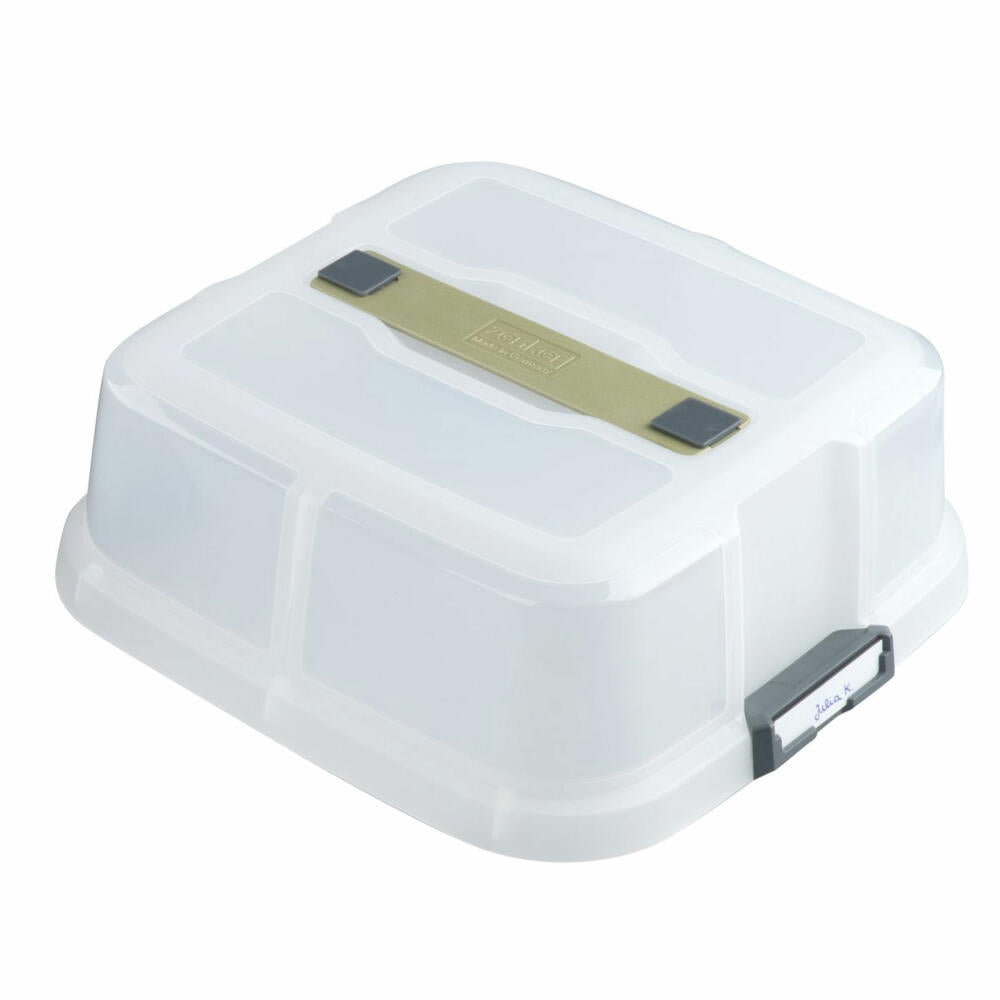 Zenker Transporthaube Bake, Click und Go, Kunststoff, Transparent, Sparkling Green, 30 x 30 cm, 7908