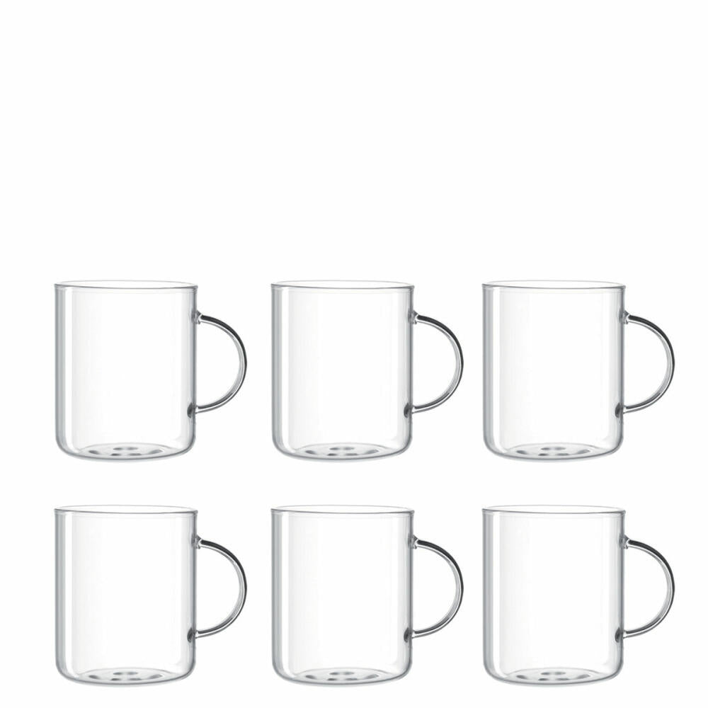 Leonardo Novo tea glass set of 6, tea cup, teacup, mug, heat-resistant, glass, 400 ml, 14665