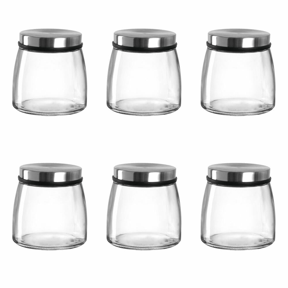 montana: :content Dose, 6er Set, Vorratsdose, Vorratsglas, Aufbewahrung, Vorratsbehälter, Glas, 700 ml, 089484