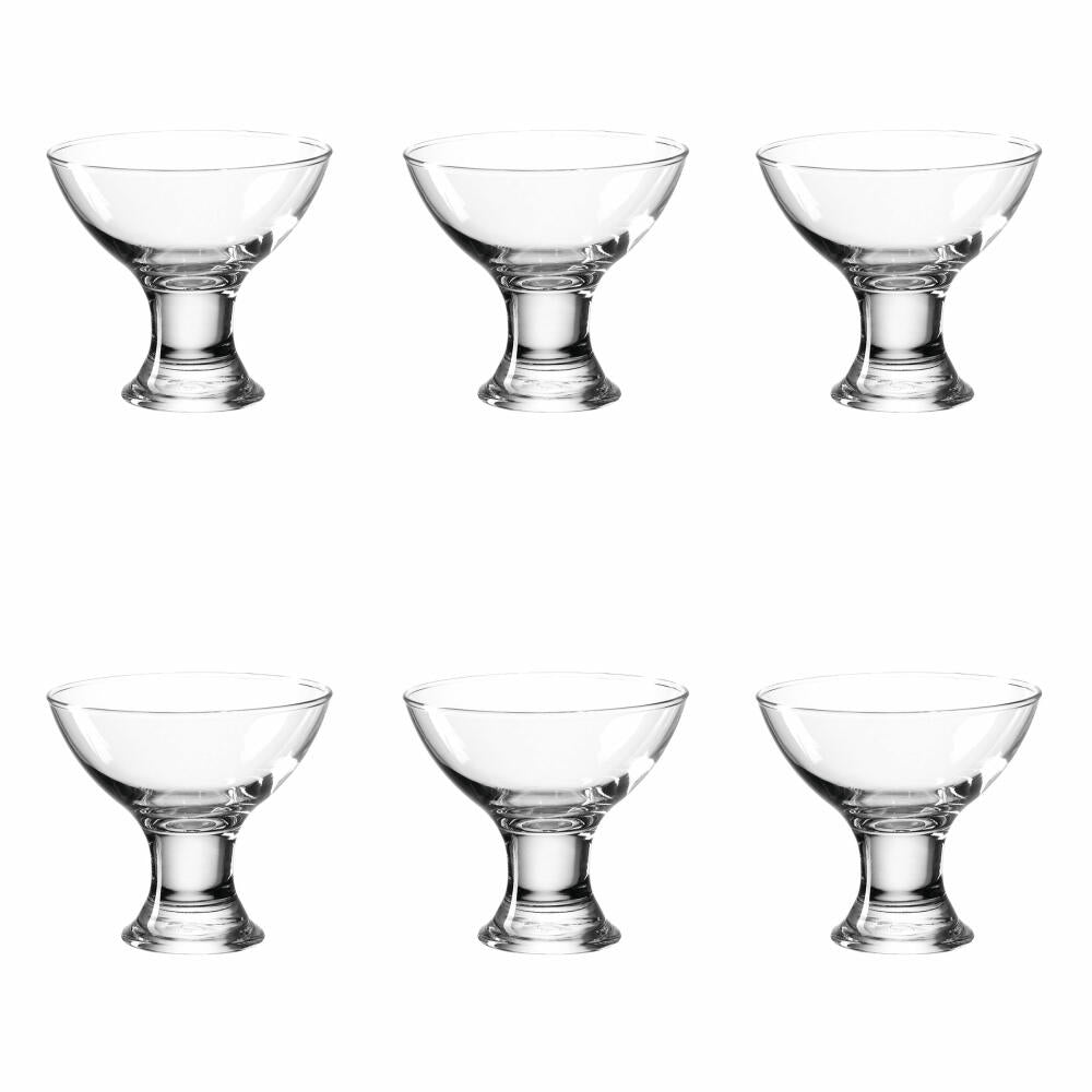 montana: :palma Eisschale, 6er Set, Dessertschale, Schüssel, Müslischale, Glasschale, Glas, Ø 11 cm, 090788
