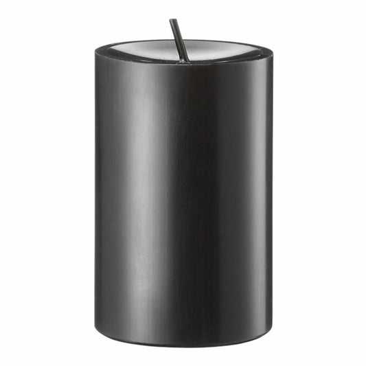 Engels Kerzen Original Stumpen Gegossen, Stumpkerze, Stump Kerze, Paraffin, Schwarz, Ø 8 cm, H 12 cm, 62008012088