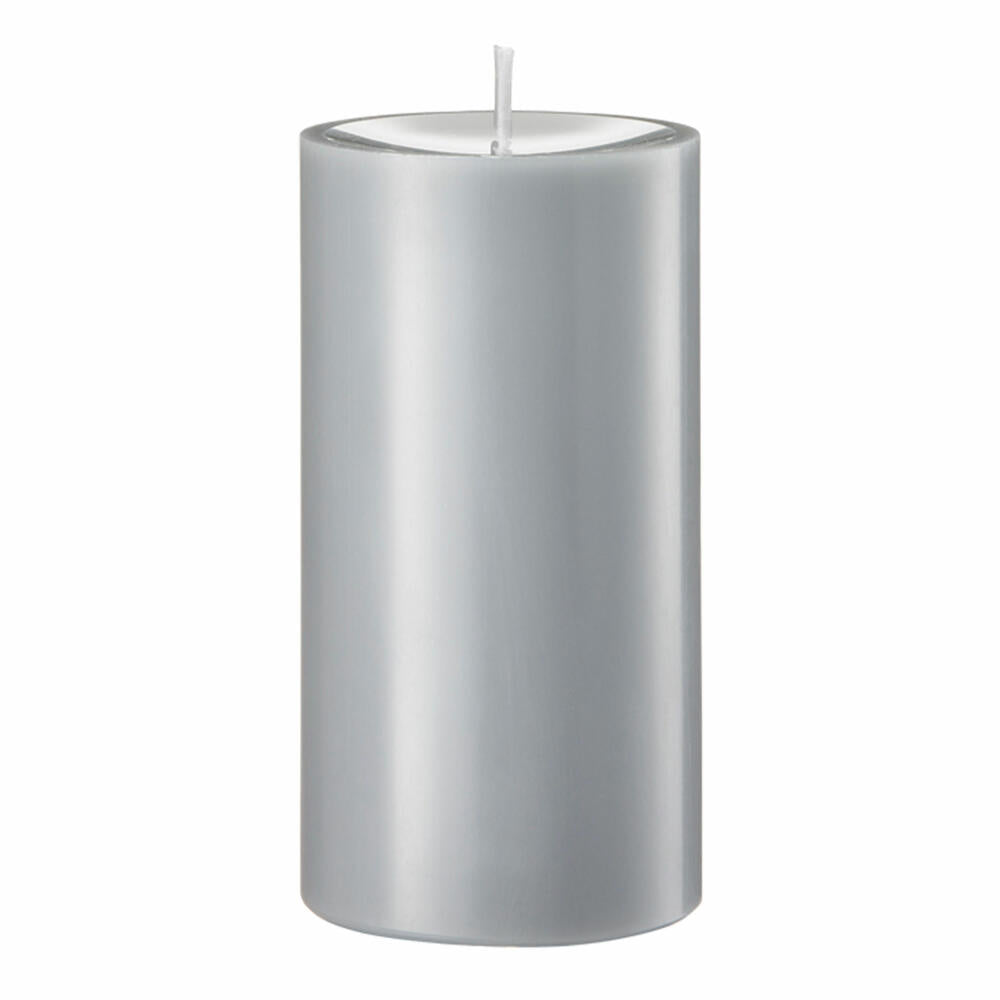 Engels Kerzen Original Stumpen Gegossen, Stumpkerze, Stump Kerze, Paraffin, Schiefer, Ø 8 cm, H 15 cm, 62008015100
