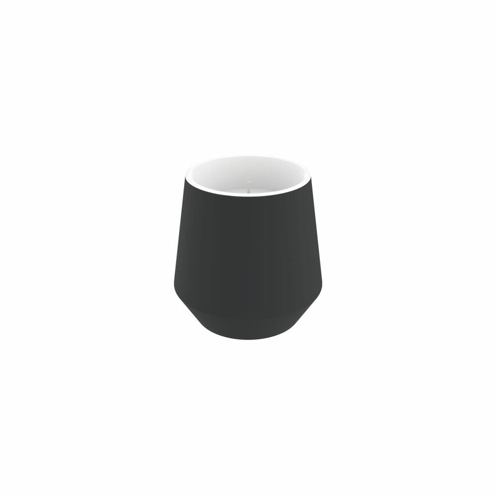 Engels Kerzen Kerze Oscar im Glas, Stearin, Dunkelgrau, Ø 7 H 15 cm, 64001010652