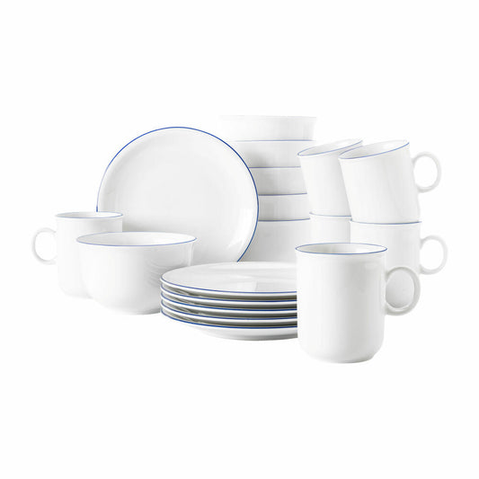 Seltmann Weiden Compact Müslischale, Schale, Schüssel, Porzellan, Blaurand, Ø 12.7 cm, 001.727290