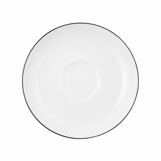 Seltmann Weiden Lido Untertasse, zur Teetasse, Unterteller, Porzellan, Black Line, Ø 13 cm, 001.741627