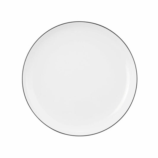 Seltmann Weiden Lido Brotteller Rund, Frühstücksteller, Kuchenteller, Porzellan, Black Line, Ø 17 cm, 001.741628