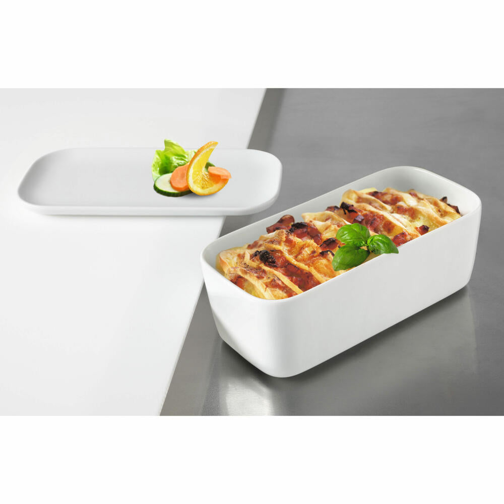 Seltmann Weiden No Limits Baking Dish, Baking Dish, Oven Dish, Casserole Dish, Hard Porcelain, White, 23 cm, 1744719