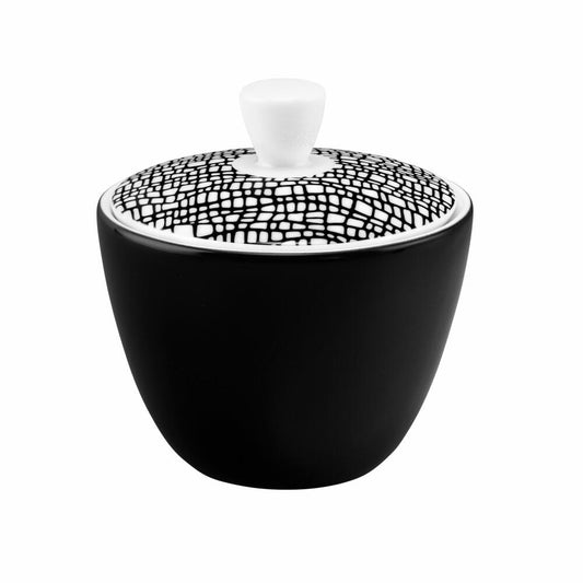 Seltmann Weiden Life Zuckerdose, Zucker Dose, Aufbewahrung, Porzellan, Fashion glamorous black, 260 ml, 001.745773