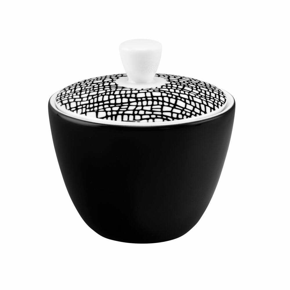 Seltmann Weiden Life sugar bowl, sugar bowl, storage, porcelain, Fashion glamorous black, 260 ml, 001.745773