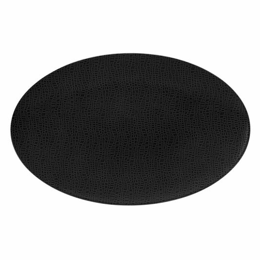 Seltmann Weiden Life Servierplatte Oval, Platte, Servierteller, Porzellan, Fashion Glamorous Black, 40.3 x 25.8 cm, 001.745799