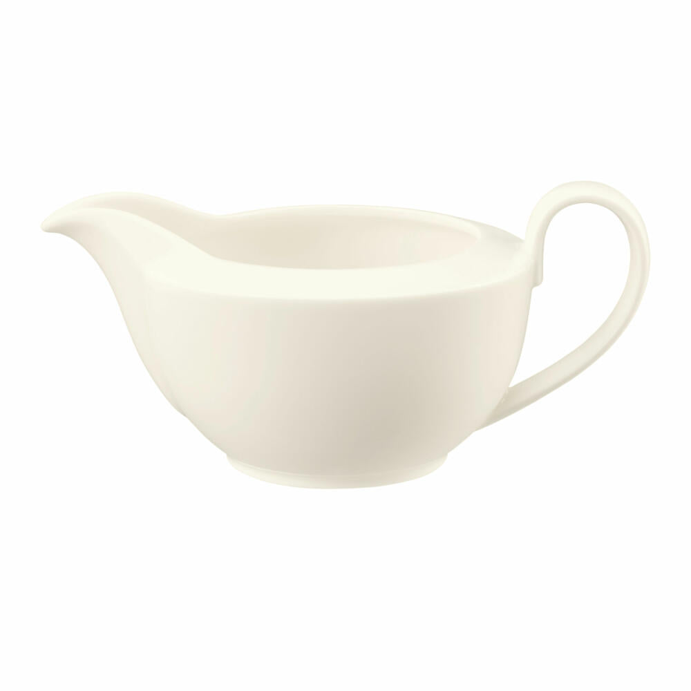 Seltmann Weiden Zoé Fine Diamond sauce boat, sauce jug, sauce jug, porcelain, cream plain, 450 ml, 001.746258