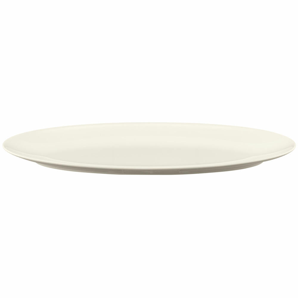 Seltmann Weiden Zoé Fine Diamond serving plate, serving plate, porcelain, cream plain, 43.5 x 19.1 cm, 001.746264