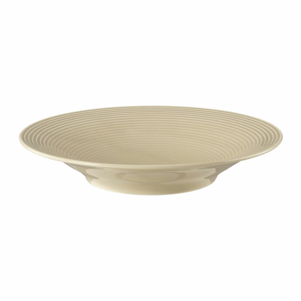 Seltmann Weiden Beat Sandbeige Suppenteller Rund, Essteller, Tiefer Teller, Porzellan, Beige, Ø 22.5 cm, 001.751304