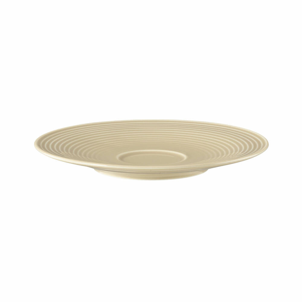 Seltmann Weiden Beat Sandbeige Combination Saucer Large, Lower, Underplate, Porcelain, Beige, Ø 16.5 cm, 001.751308