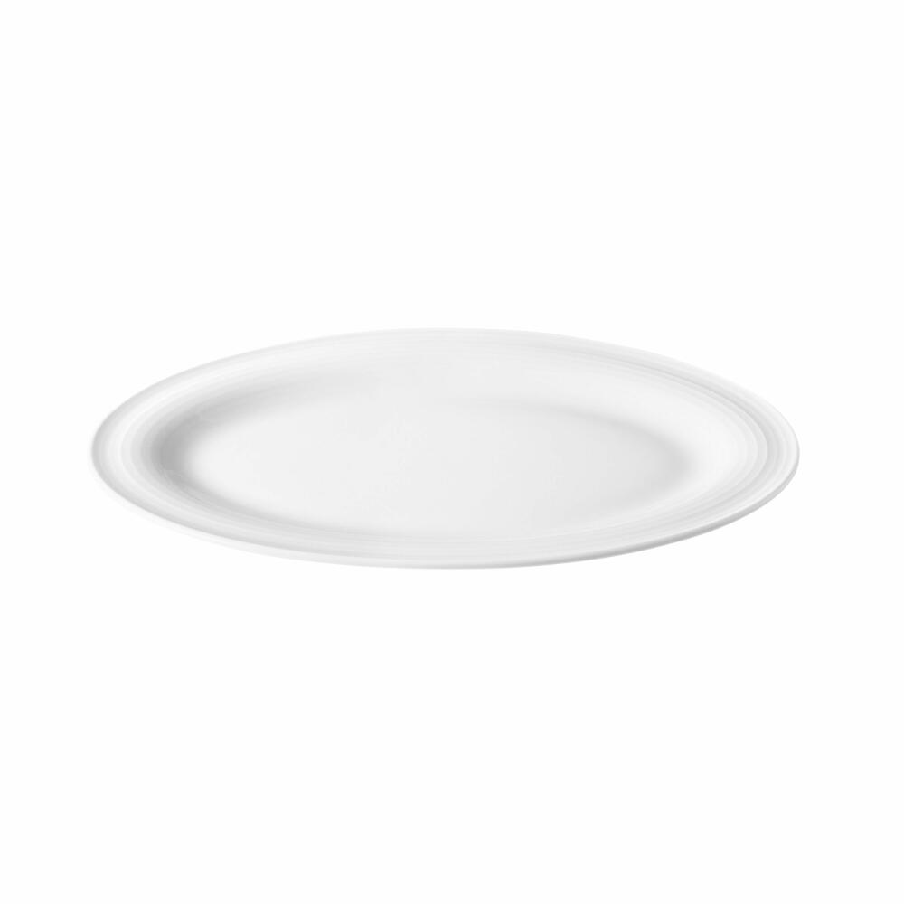 Seltmann Weiden Beat Serving Plate Narrow, Serving Plate, Plate, Porcelain, White, 25 x 18 cm, 001.751368