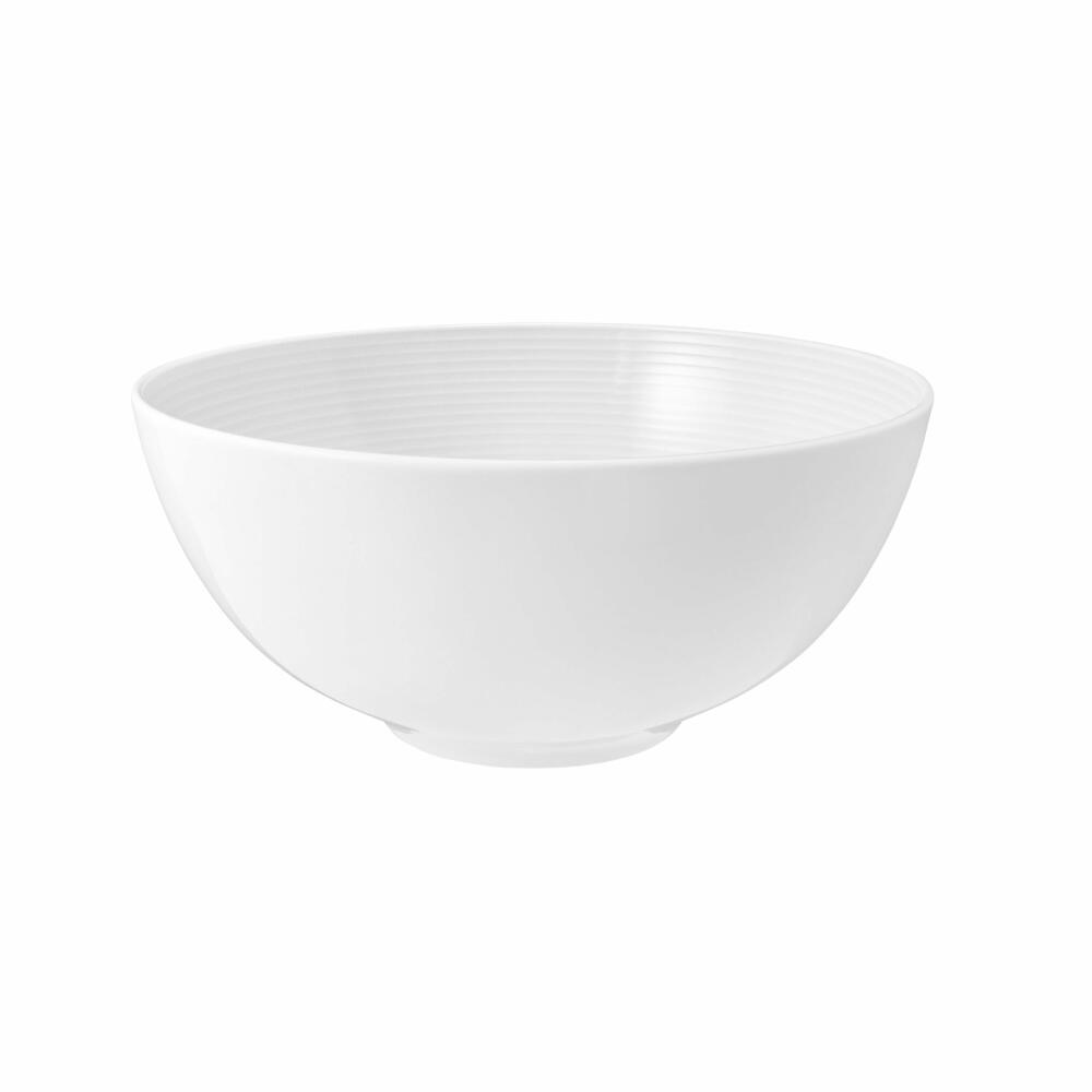 Seltmann Weiden Beat Schüssel Rund, Schale, Salatschale, Suppenschüssel, Porzellan, Weiß, Ø 21 cm, 001.751370