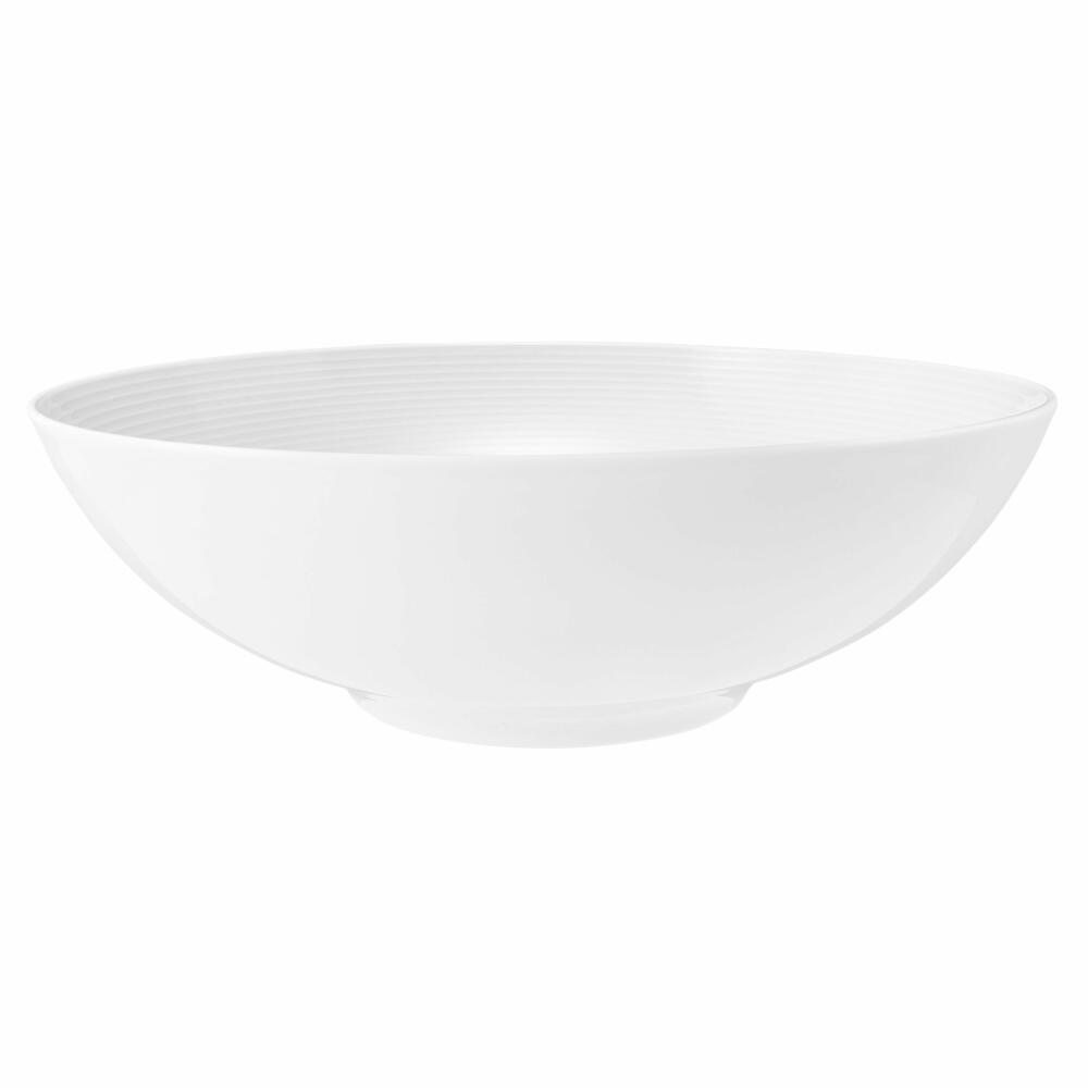 Seltmann Weiden Beat Schüssel Rund, Schale, Salatschüssel, Servierschüssel, Porzellan, Weiß, Ø 30 cm, 001.751371