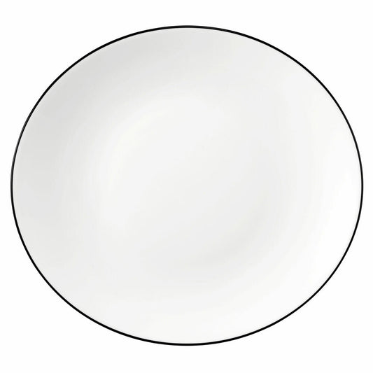 Seltmann Weiden Modern Life Speiseteller Oval, Teller, Porzellan, Black Line, 30.2 x 27.7 cm, 001.758864