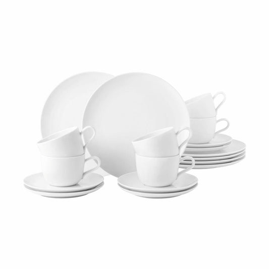 Seltmann Weiden Liberty Kaffeeservice, 18-tlg., Kaffee Service, Geschirrset, Geschirr, Porzellan, Weiß, 001.764446