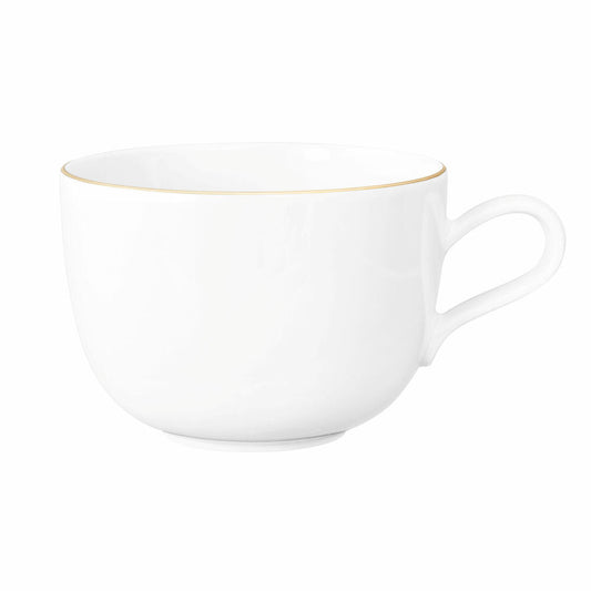Seltmann Weiden Liberty Milchkaffeeobertasse, Milchkaffeetasse, Kaffeetasse, Kaffee Tasse, Porzellan, Goldrand, 400 ml, 001.765027