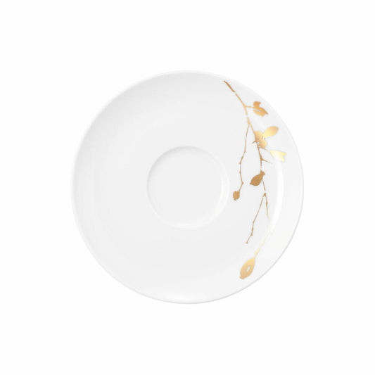 Seltmann Weiden Kombi-Untertasse Liberty Golden Rose Hip, Porzellan, Goldfarben, 16.5 cm, 001.765551