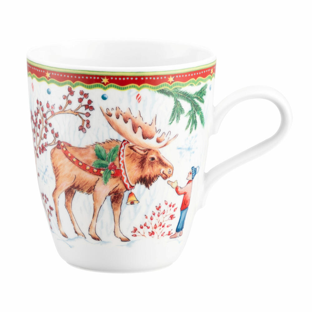 Seltmann Weiden mug with handle, coffee mug, tea cup, cup, porcelain, moose with child, 400 ml, 001.767887