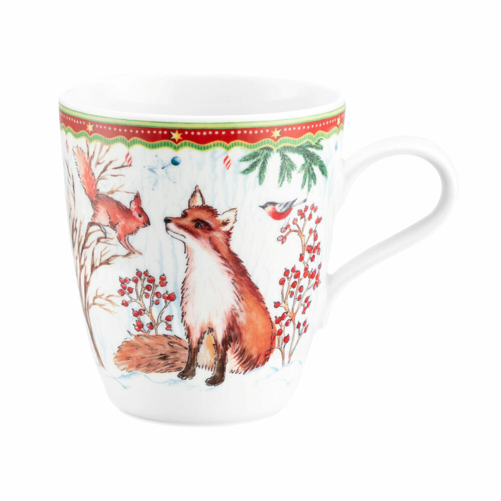 Seltmann Weiden mug with handle, coffee mug, tea cup, cup, porcelain, forest animals, 400 ml, 001.767892