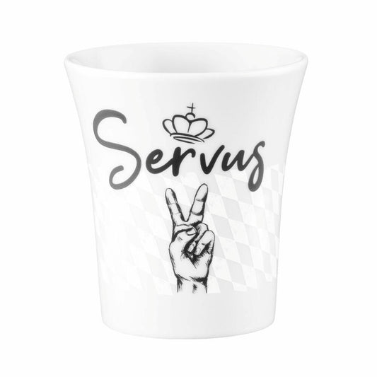 Seltmann Weiden Becher mit Henkel Diva Servus, Kaffeetasse, Porzellan, Bunt, 400 ml, 001.771065