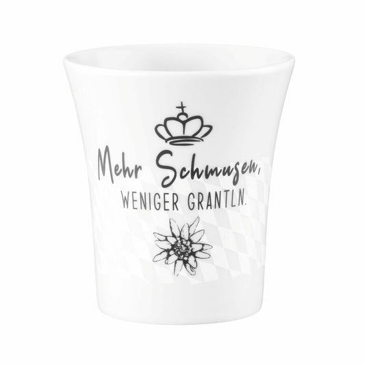 Seltmann Weiden Becher mit Henkel Diva Weniger grantln, Kaffeetasse, Porzellan, Bunt, 400 ml, 001.771066