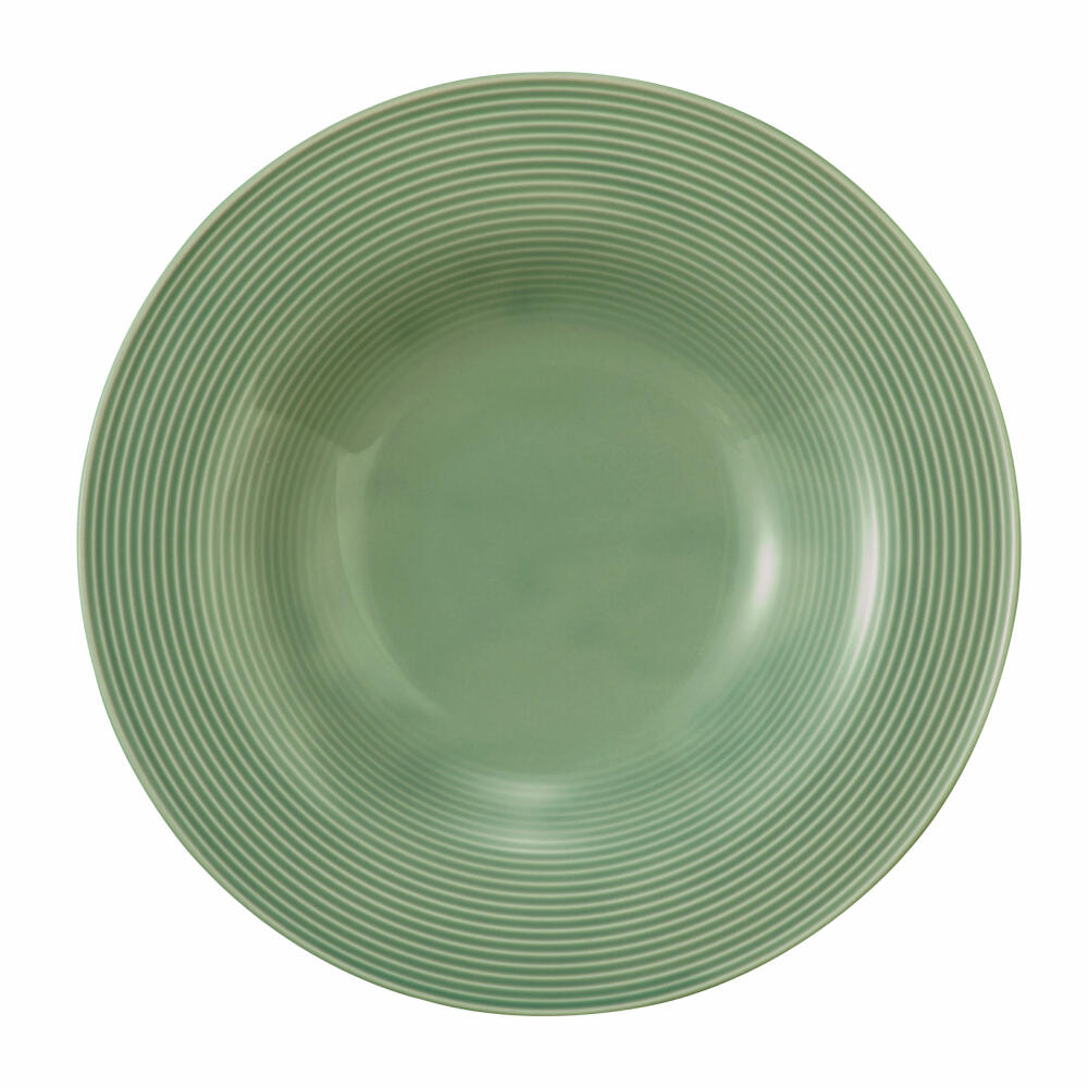 Seltmann Weiden Beat pasta / salad plate, dinner plate, plate, pasta plate, porcelain, sage green, Ø 27.4 cm, 001.772205