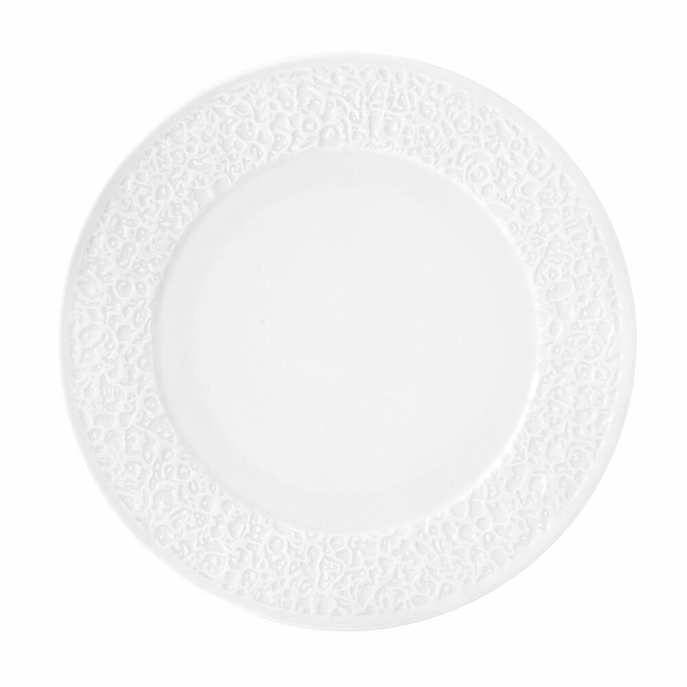 Seltmann Weiden Nori-Home Dinner Plate Relief Narrow, Plate, Dinner Plate, Porcelain, White, Ø 28.2 cm, 001.772512