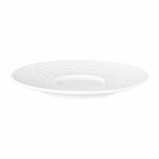 Seltmann Weiden Nori-Home Kombi-Untertasse Groß, Unterteller, Porzellan, Relief Breit weiß, Ø 16.6 cm, 001.772656