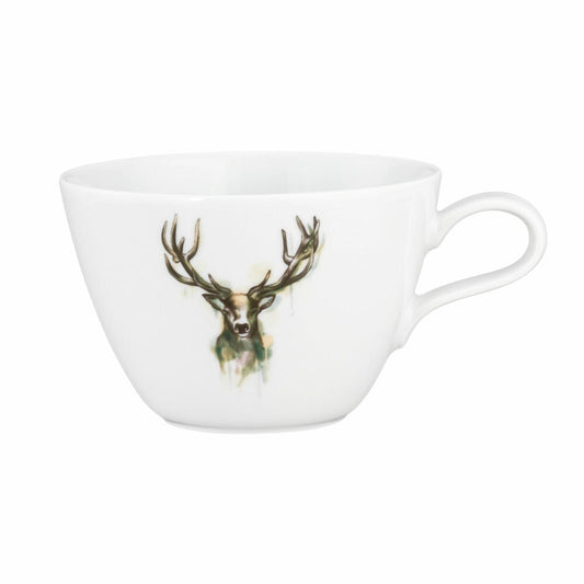 Seltmann Weiden Milchkaffeeobertasse Life Nature Hirsch, Becher, Porzellan, Bunt, 370 ml, 001.772807