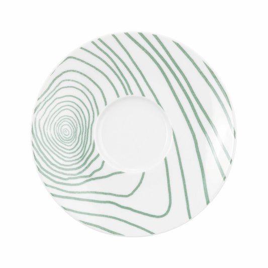 Seltmann Weiden Kombi-Untertasse Life Nature Jahresringe, Porzellan, Grün, 16.5 cm, 001.772828