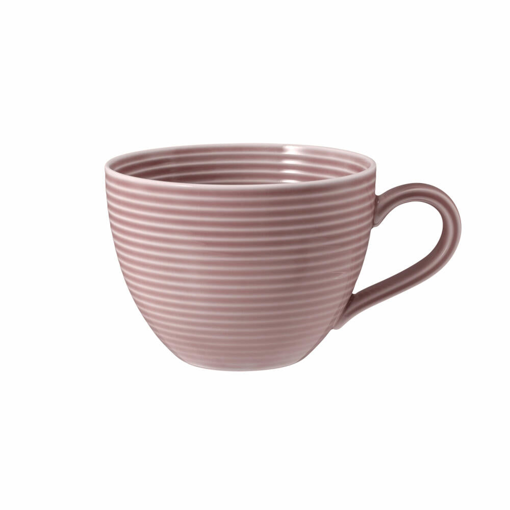 Seltmann Weiden Kaffeeobertasse mit Relief Beat Altrosa, Becher, Porzellan, Rosa, 260 ml, 001.773693