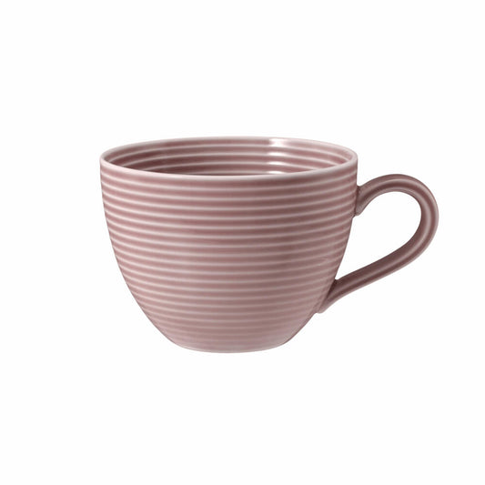 Seltmann Weiden Kaffeeobertasse mit Relief Beat Altrosa, Becher, Porzellan, Rosa, 260 ml, 001.773693