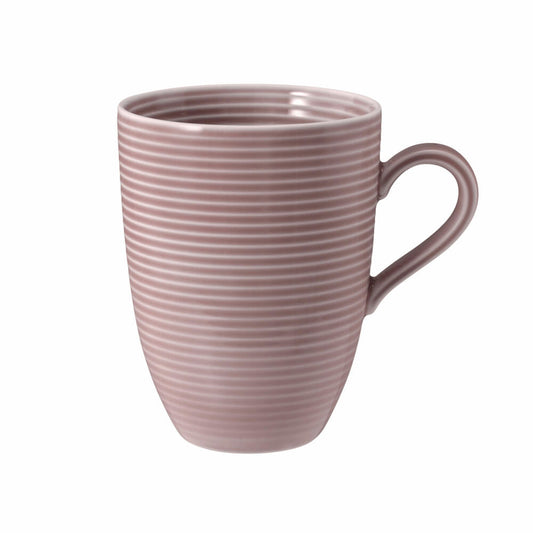 Seltmann Weiden Henkelbecher mit Relief Beat Altrosa, Tasse, Porzellan, Rosa, 350 ml, 001.773700
