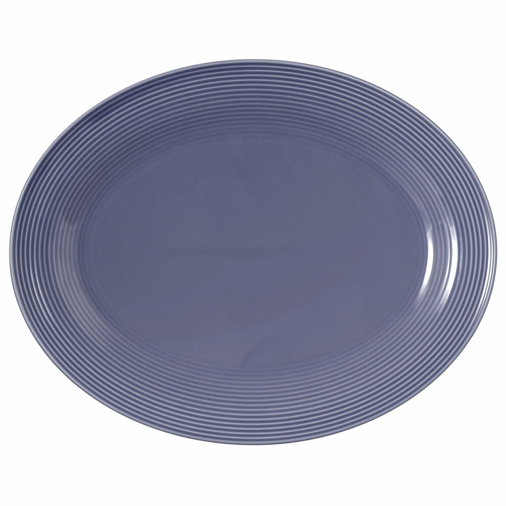 Seltmann Weiden Servierplatte oval Beat Fliederblau, Porzellan, 35 x 28 cm, 001.773728