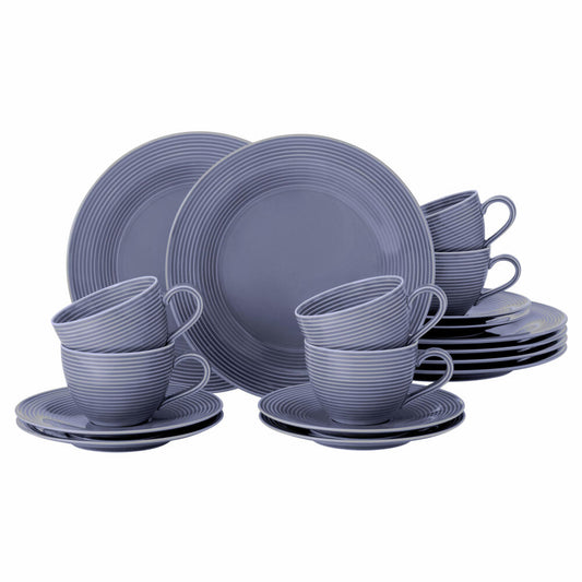 Seltmann Weiden Kaffeeservice 18-tlg. Beat Fliederblau, Geschirr-Set, Porzellan, 001.773735