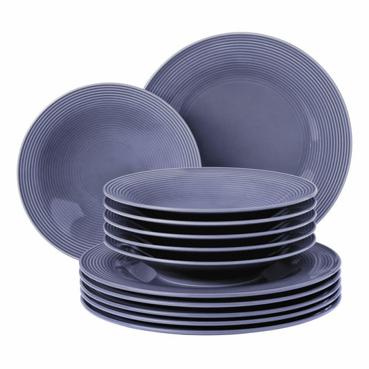 Seltmann Weiden Tafelservice 12-tlg. Beat Fliederblau, Geschirr-Set, Porzellan, 001.773736