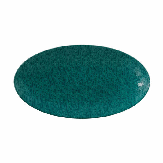 Seltmann Weiden Servierplatte oval Life Fashion Trendy Petrol, Porzellan, Petrolblau, 33 x 18 cm, 001.773772
