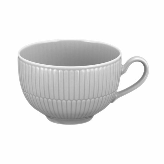 Seltmann Weiden Milchkaffeeobertasse Amina Silbergrau, Becher, Porzellan, Grau, 350 ml, 001.774138